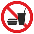 P30 запрещается употреблять пищу (пленка, 200х200 мм)